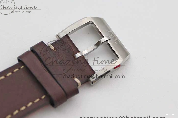 MIROTIME 1226 HighQuality Mark XVIII IW327010 SS M+F 1:1 Best Edition Brown Dial on Brown Leather Strap A 7049